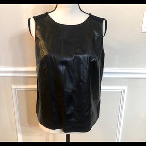 The Limited Sleeveless Top Faux Leather Small NWT!